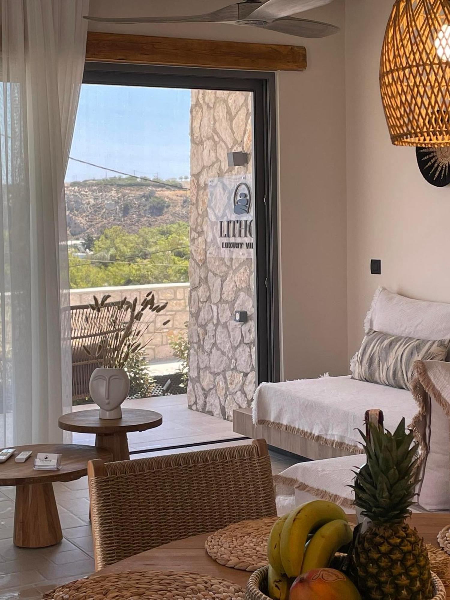 Lithos Luxury Villa Archangelos  Luaran gambar